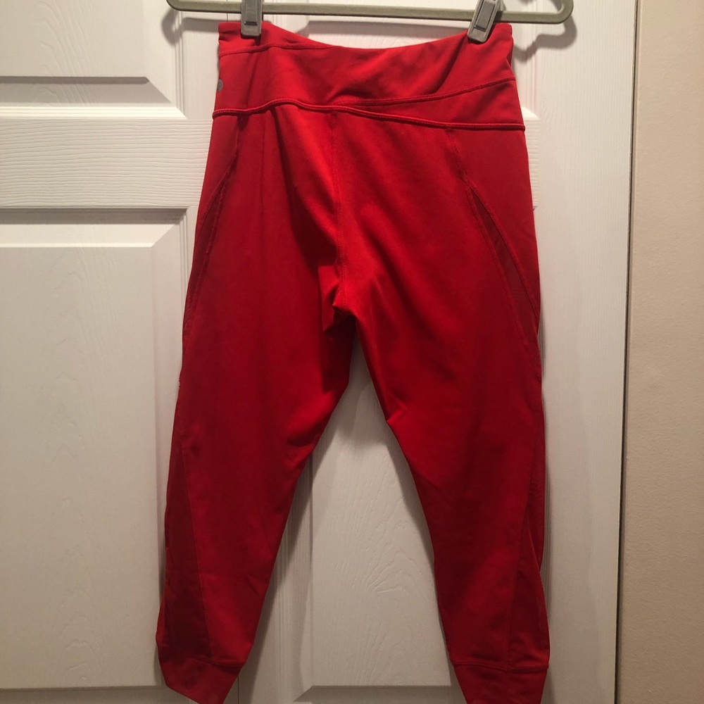Zella Red Mesh Leggings - Picture 6 of 9